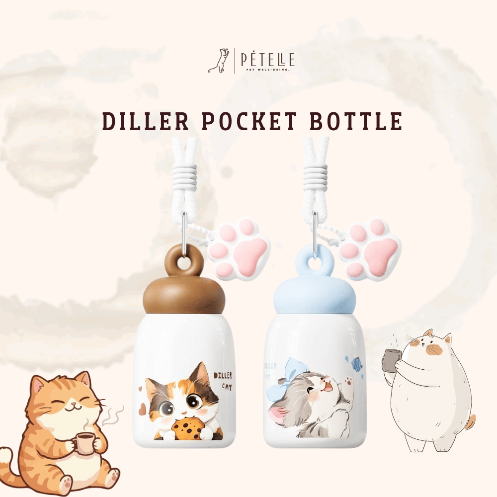 แก้วเก็บอุณหภูมิ แบบพกพา PETELE รุ่น DILLER POCKET BOTTLE ขนาด 270 มล.สี COOKIE KITTEN_4