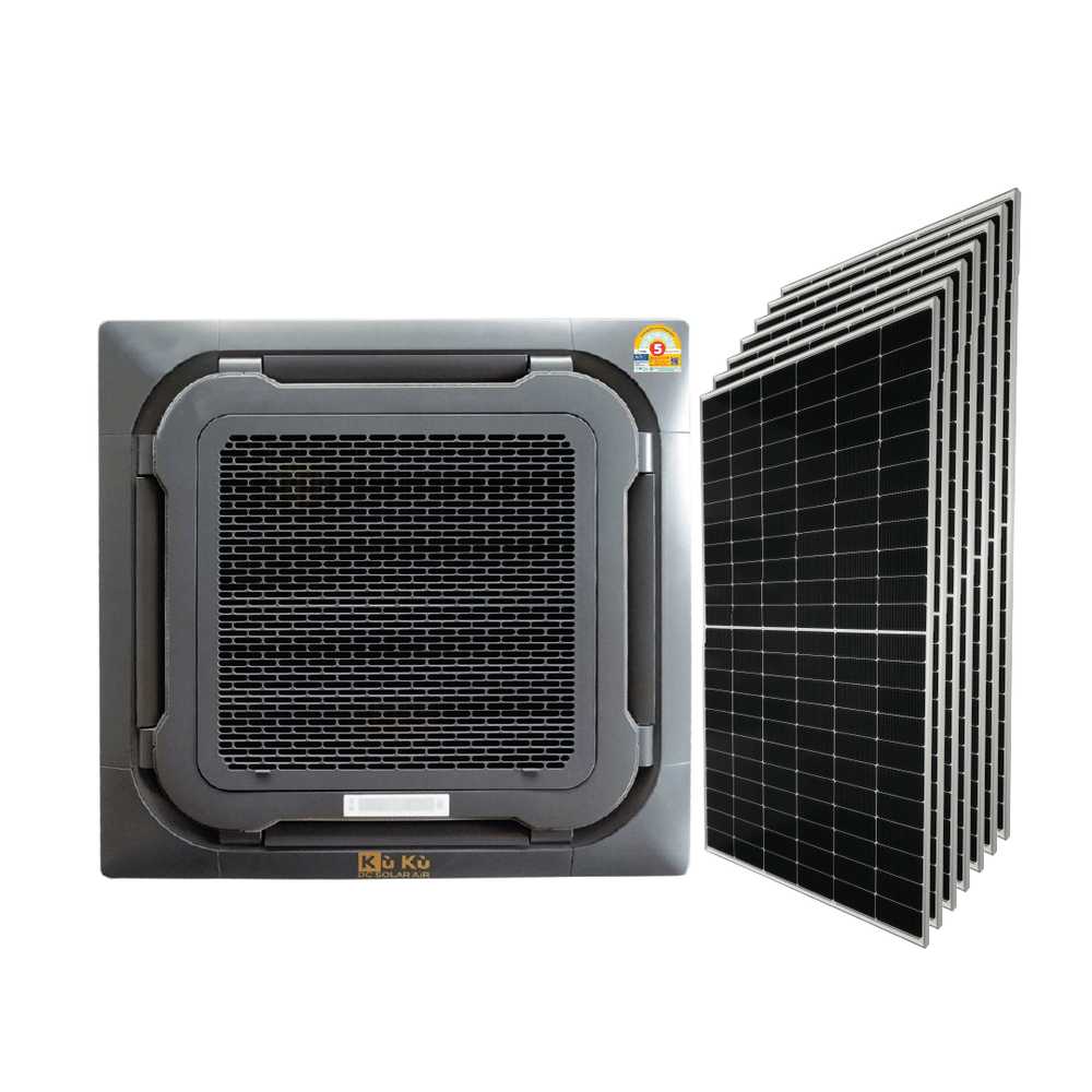 แอร์เพดาน KUKU AIR CASSETTE TYPE 24,000 BTU พร้อมแผงโซล่าเซลล์ 3.71 KWH (ไม่รวมติดตั้ง)_11