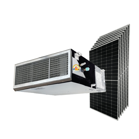 แอร์เพดาน KUKU AIR DUCT TYPE 25,100 BTU พร้อมแผงโซล่าเซลล์ 3.71 KWH (ไม่รวมติดตั้ง)_0