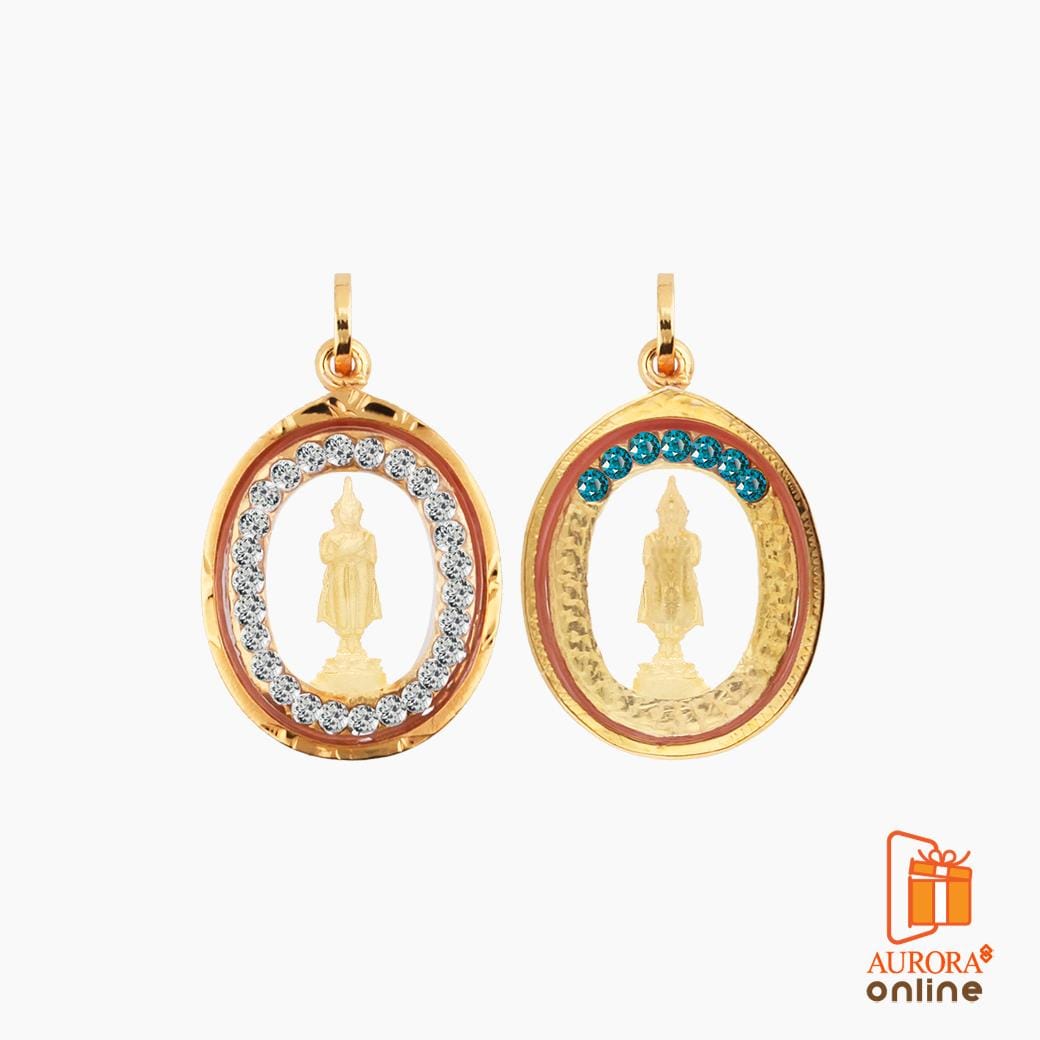 จี้พระประจำวันศุกร์ AURORA DESIGN ประดับพลอย RS ทองคำแท้ 75%_1
