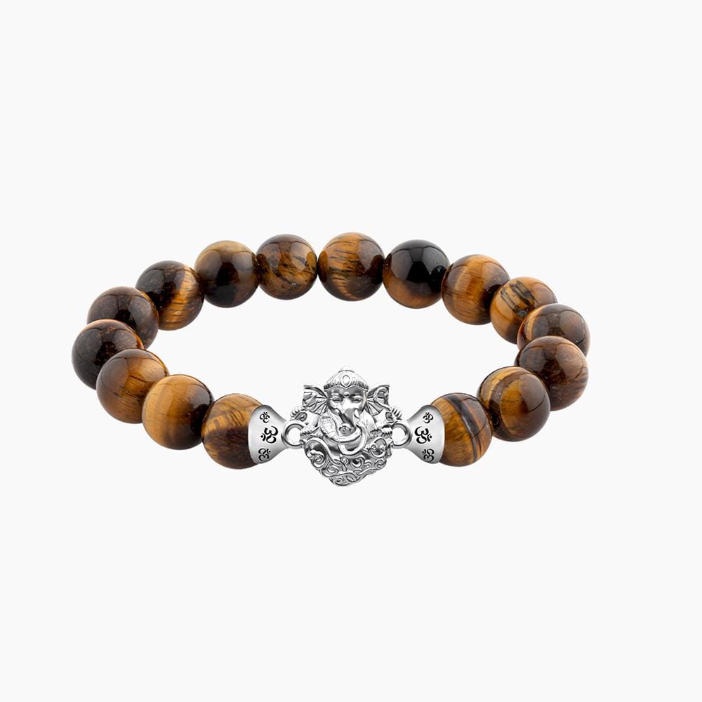 สร้อยข้อมือพระพิฆเนศ AURORA DESIGN หินสีน้ำตาล_0