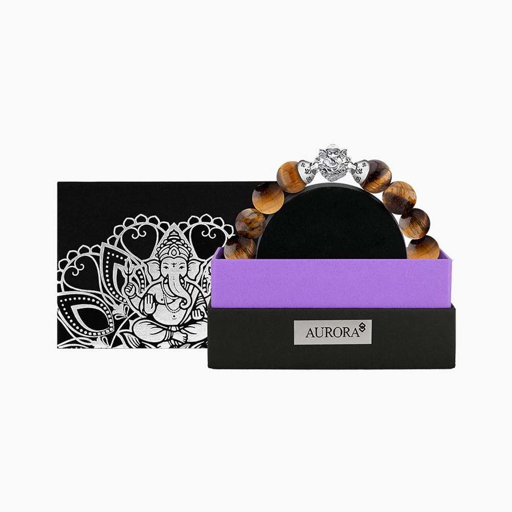 สร้อยข้อมือพระพิฆเนศ AURORA DESIGN หินสีน้ำตาล_2