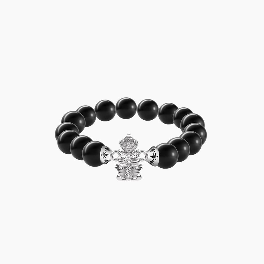 สร้อยข้อมือท้าวเวสสุวรรณ AURORA DESIGN หินมงคลสีดำล้วน_1
