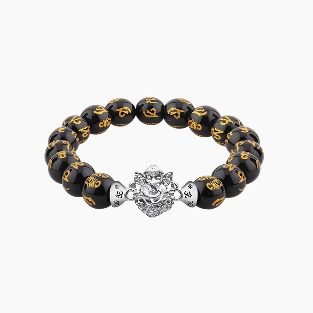 สร้อยข้อมือพระพิฆเนศ AURORA DESIGN หินสีดำลาย_0