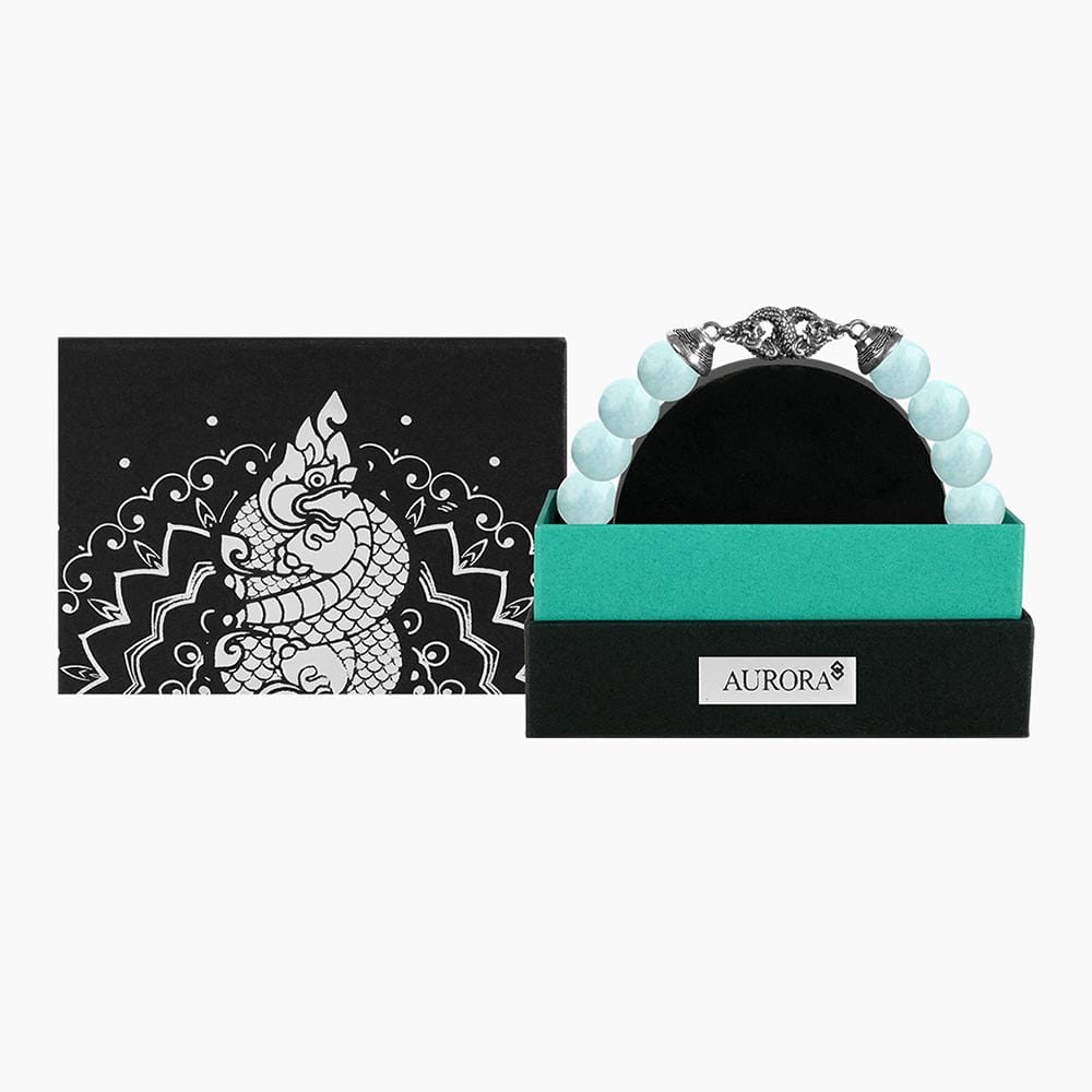 สร้อยข้อมือพญานาค AURORA DESIGN หินมงคลสีดำลาย_2