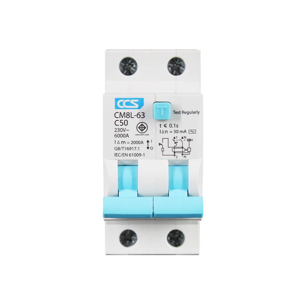 เบรกเกอร์กันไฟดูด 50 แอมป์ 2 โพล CCS รุ่น CM8L-63_0