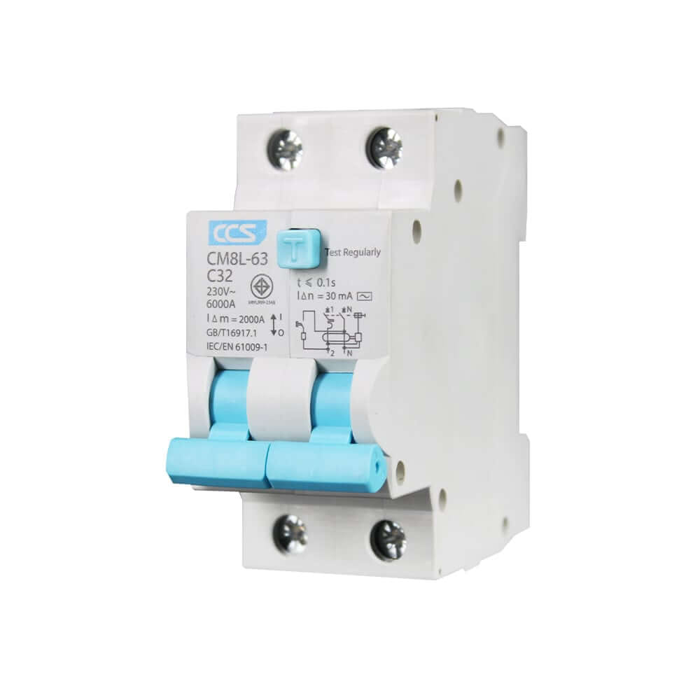 เบรกเกอร์กันไฟดูด 20 แอมป์ 2 โพล CCS รุ่น CM8L-63_2