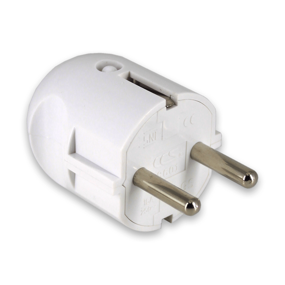 หัวแปลงปลั๊กไฟ 2 ขา CCS รุ่น CCS-8601 10-16 แอมป์ สีขาว_0