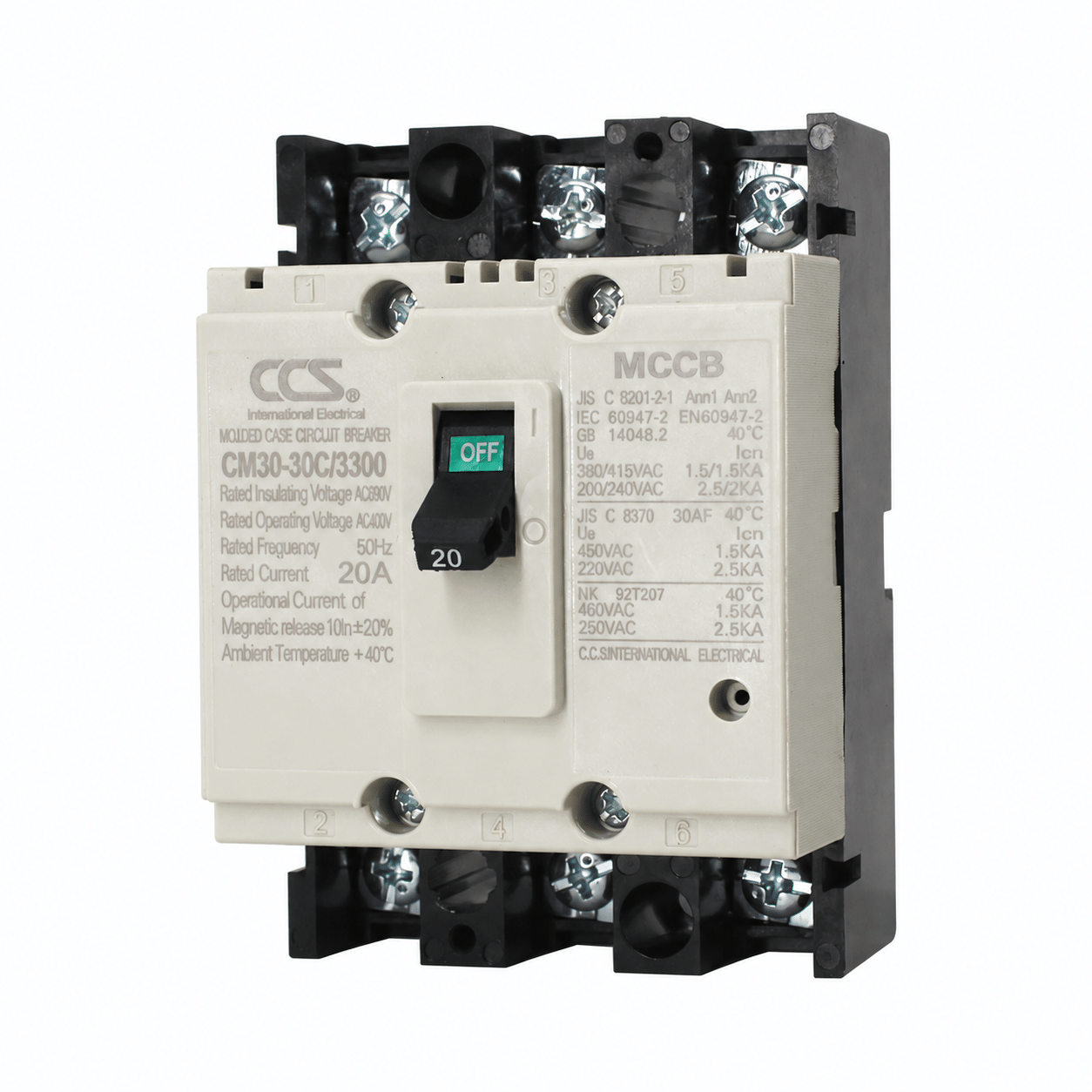 เซอร์กิตเบรกเกอร์ 20 แอมป์ 3 โพล CCS รุ่น CM30-30CW_1