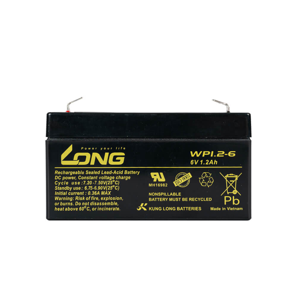 แบตเตอรี่แห้ง  LONG WP1.2-6 (6V1.2AH) สำหรับไฟฉุกเฉิน_4