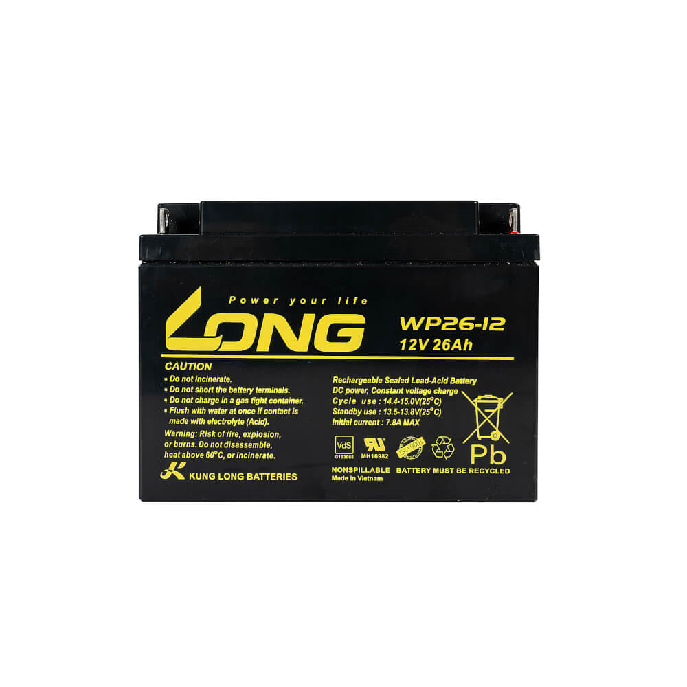 แบตเตอรี่แห้ง LONG WP26-12 (12V 26AH) สำหรับเครื่องสำรองไฟฟ้า UPS และ รถไฟฟ้า_4