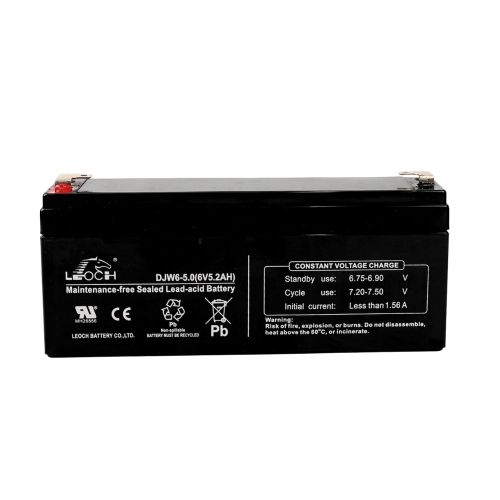 แบตเตอรี่แห้ง  LEOCH DJW6-5.0 (6V5.2AH) สำหรับไฟฉุกเฉิน_4