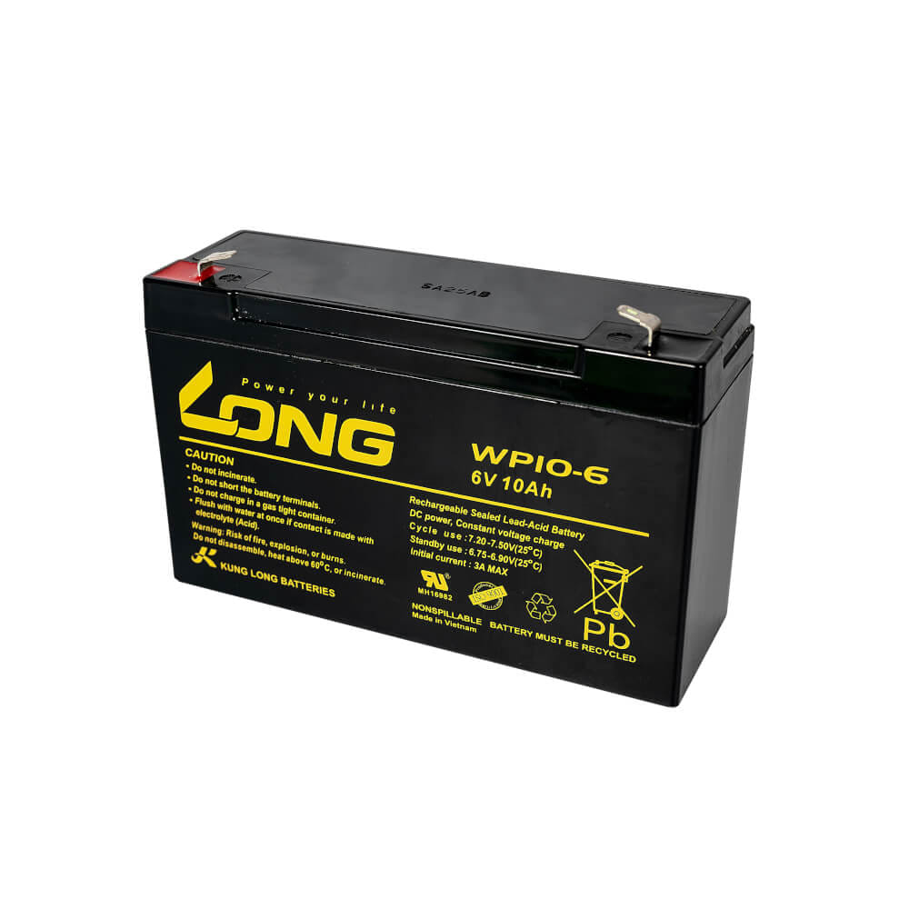 แบตเตอรี่แห้ง  LONG WP10-6 (6V10AH) สำหรับไฟฉุกเฉิน