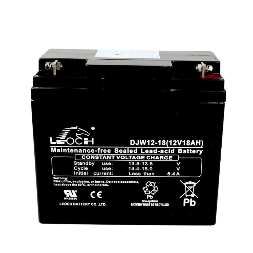 แบตเตอรี่แห้ง LEOCH DJW12-18 (12V 18AH) สำหรับเครื่องสำรองไฟฟ้า UPS
