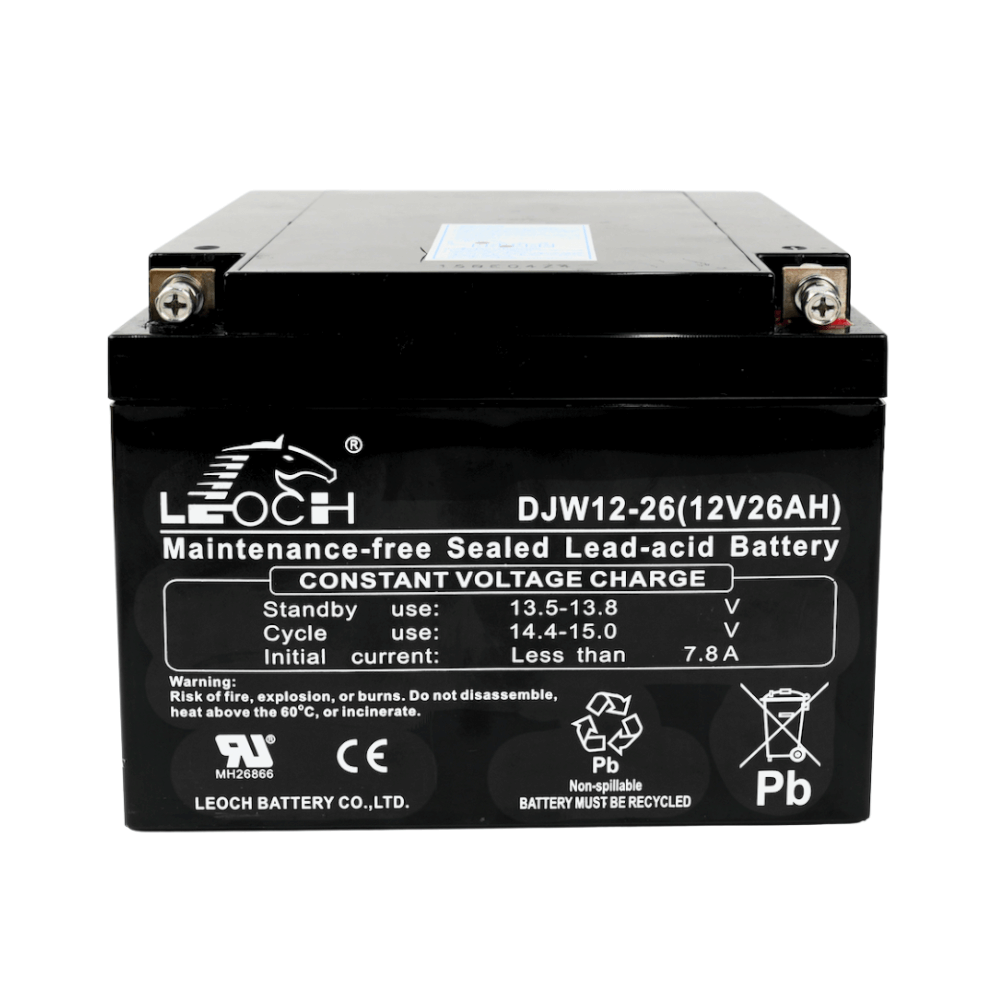 แบตเตอรี่แห้ง LEOCH DJW12-26 (12V 26AH) สำหรับเครื่องสำรองไฟฟ้า UPS_1