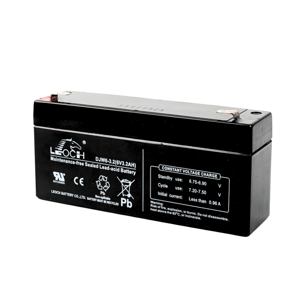 แบตเตอรี่แห้ง  LEOCH DJW6-3.2 (6V3.2AH) สำหรับไฟฉุกเฉิน