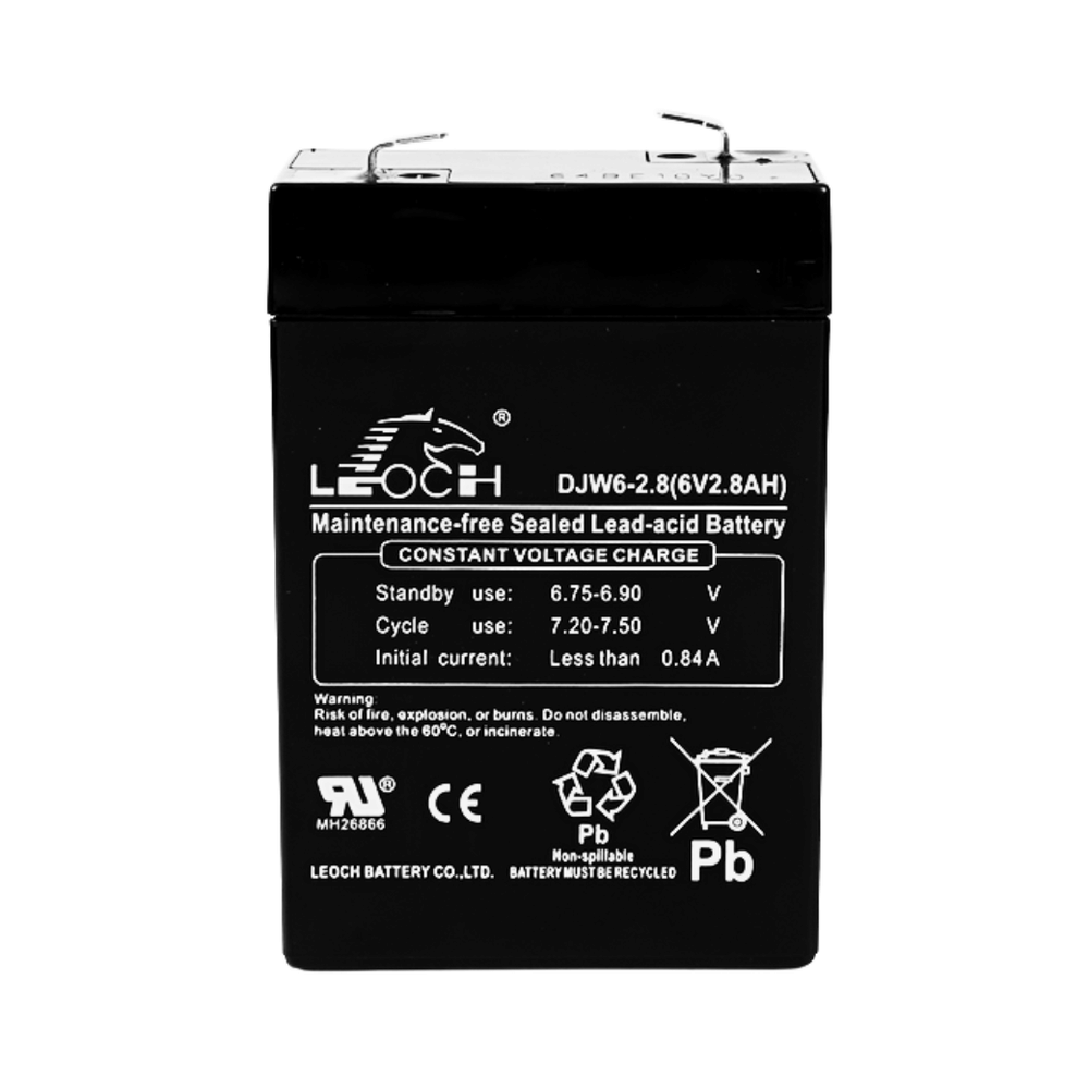 แบตเตอรี่แห้ง  LEOCH DJW6-2.8 (6V2.8AH) สำหรับไฟฉุกเฉิน