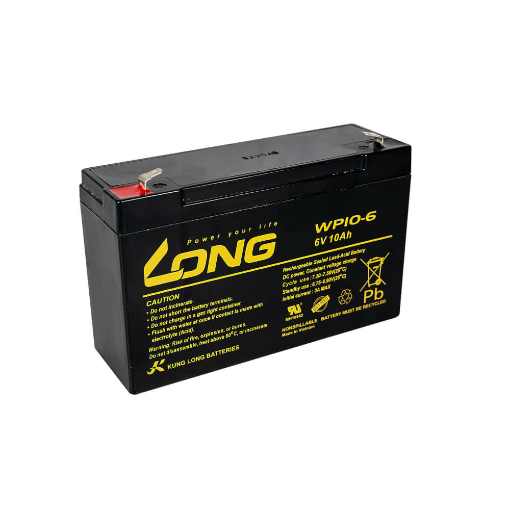 แบตเตอรี่แห้ง  LONG WP10-6 (6V10AH) สำหรับไฟฉุกเฉิน