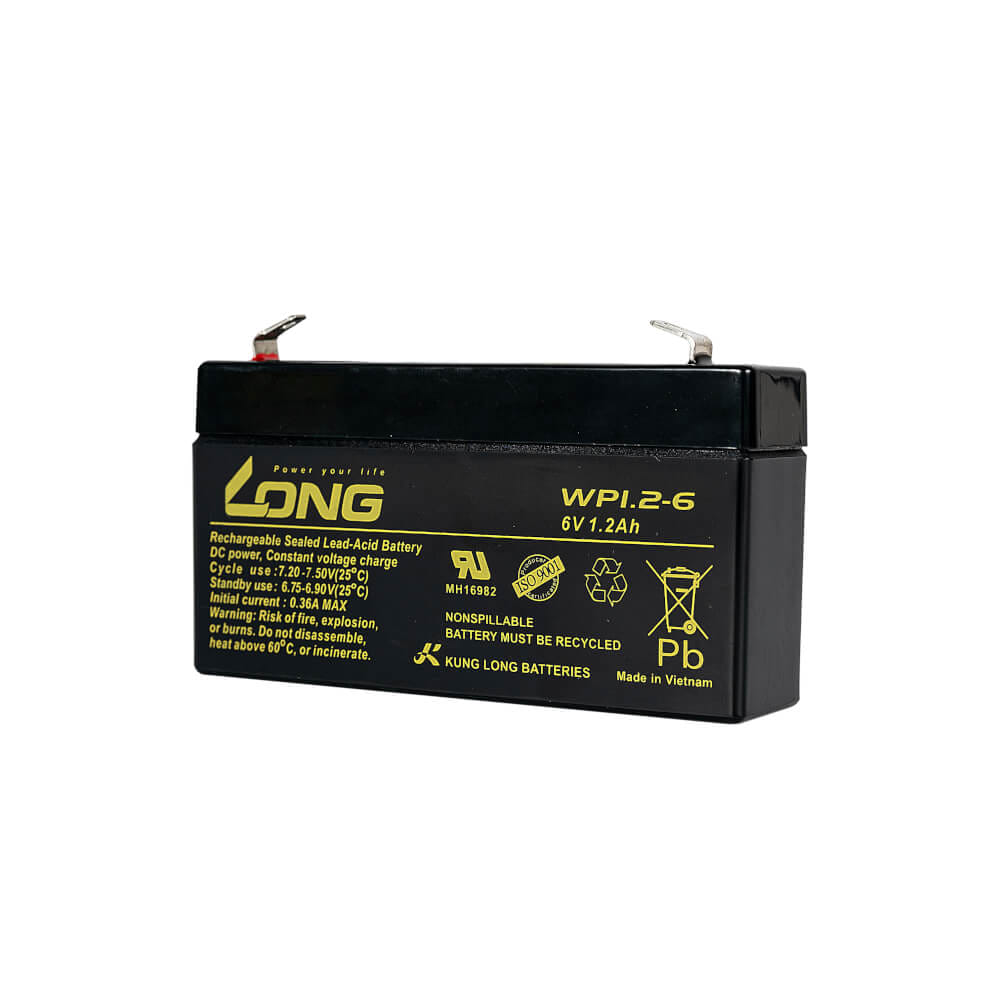 แบตเตอรี่แห้ง  LONG WP1.2-6 (6V1.2AH) สำหรับไฟฉุกเฉิน