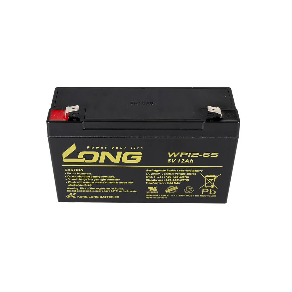 แบตเตอรี่แห้ง  LONG WP12-6S (6V12AH) สำหรับไฟฉุกเฉิน_5