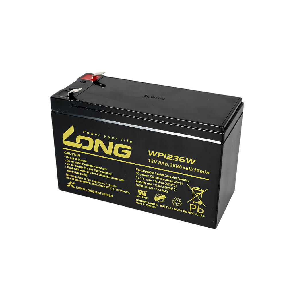 แบตเตอรี่แห้ง LONG WP1236W (12V 9AH) สำหรับเครื่องสำรองไฟฟ้า UPS