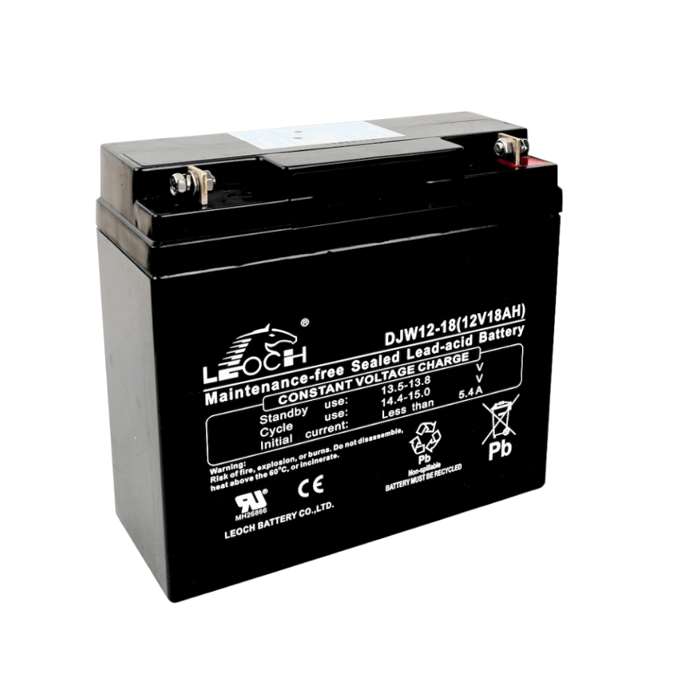 แบตเตอรี่แห้ง LEOCH DJW12-18 (12V 18AH) สำหรับเครื่องสำรองไฟฟ้า UPS