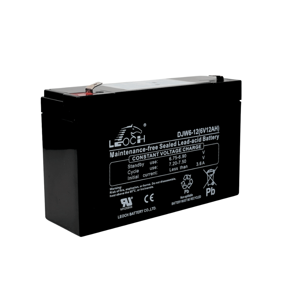 แบตเตอรี่แห้ง LEOCH DJW6-12 (6V12AH) สำหรับไฟฉุกเฉิน