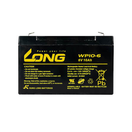 แบตเตอรี่แห้ง  LONG WP10-6 (6V10AH) สำหรับไฟฉุกเฉิน_0