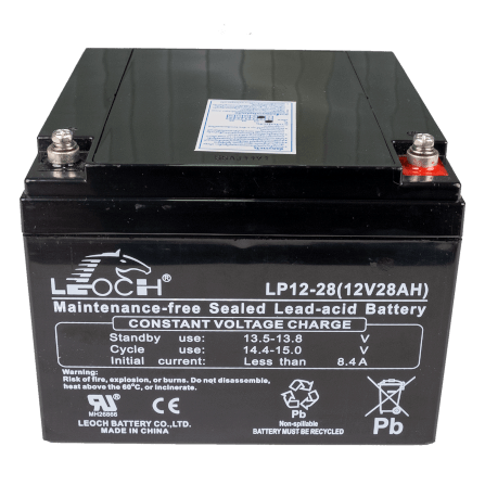 แบตเตอรี่แห้ง LEOCH LP12-28 (12V 28AH) สำหรับเครื่องสำรองไฟฟ้า UPS_1