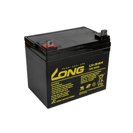 แบตเตอรี่แห้ง LONG U1-34H (12V 34AH) สำหรับเครื่องสำรองไฟฟ้า UPS และ รถไฟฟ้า_1