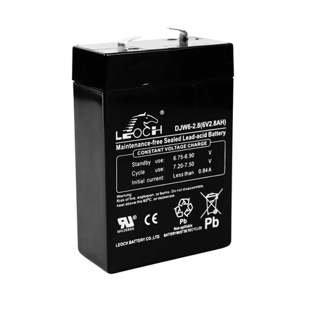 แบตเตอรี่แห้ง  LEOCH DJW6-2.8 (6V2.8AH) สำหรับไฟฉุกเฉิน_2