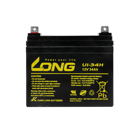 แบตเตอรี่แห้ง LONG U1-34H (12V 34AH) สำหรับเครื่องสำรองไฟฟ้า UPS และ รถไฟฟ้า_3