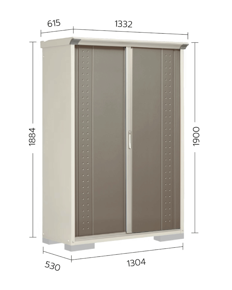 ตู้เก็บของกลางแจ้ง TAKUBO GP135A FULL SHELF สี CARBON BROWN_2