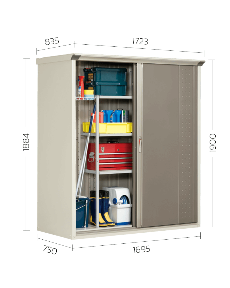 ตู้เก็บของกลางแจ้ง TAKUBO GP177A FULL SHELF สี CARBON BROWN_2