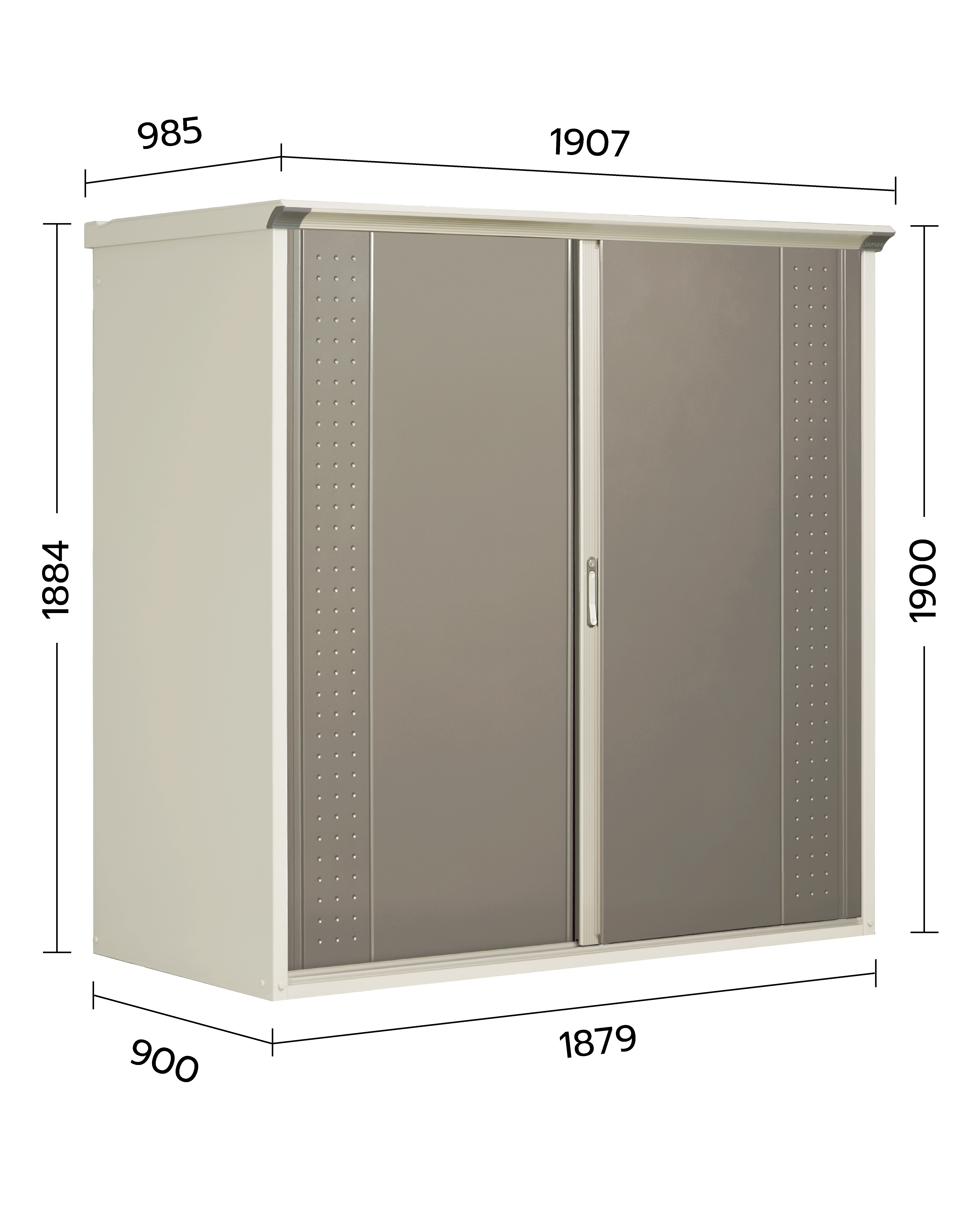 ตู้เก็บของกลางแจ้ง TAKUBO GP199A FULL SHELF สี CARBON BROWN_2
