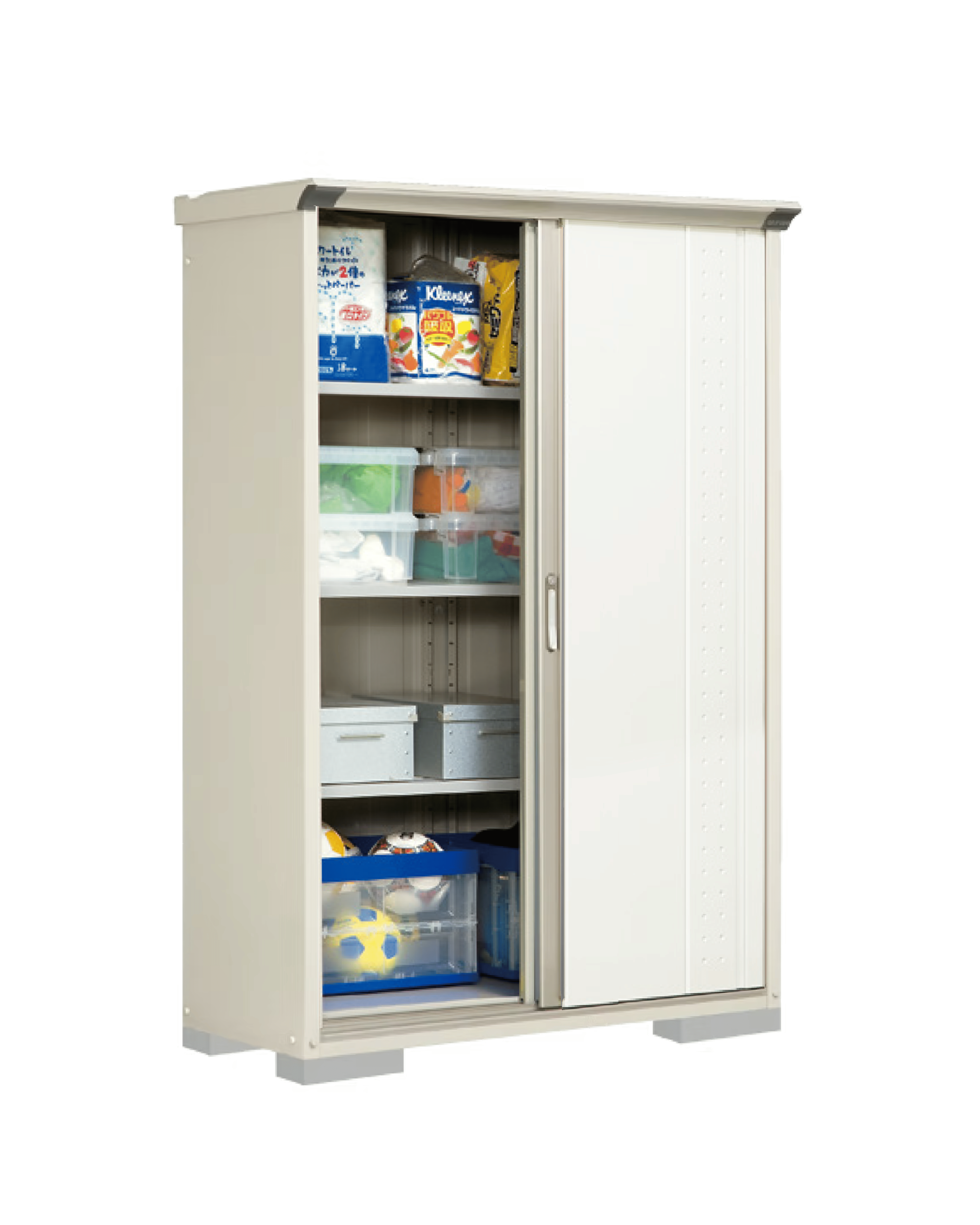ตู้เก็บของกลางแจ้ง TAKUBO GP135AF FULL SHELF สี SILK WHITE_1