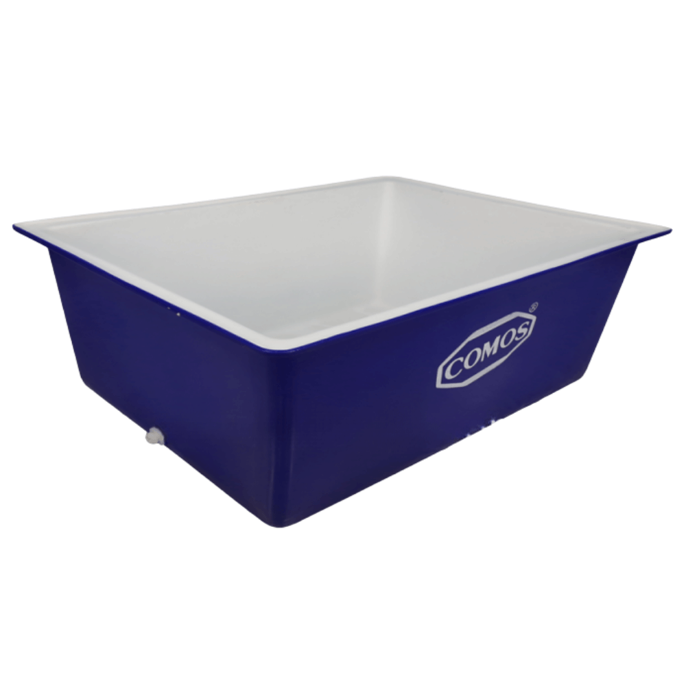 กะบะทรงเหลี่ยม TRAY-100 ลิตร COMOS สีนํ้าเงิน