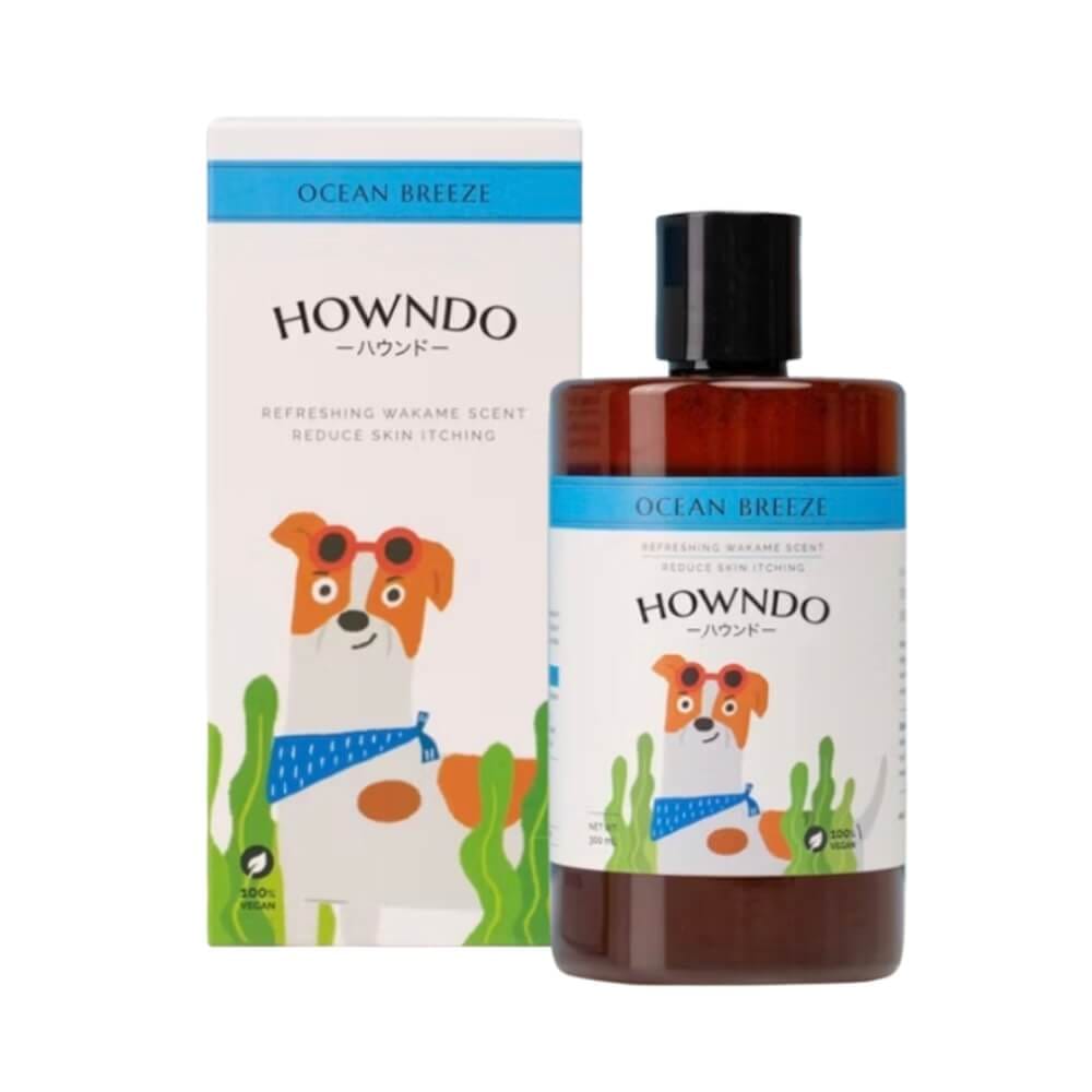 แชมพูสุนัข HOWNDO สูตร OCEAN BREEZE ลดกลิ่นตัวและอาการคัน 300 มล.