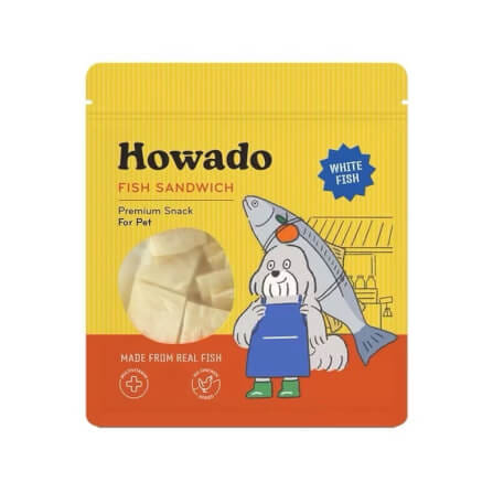 ขนมสุนัข HOWADO แบบแซนด์วิช รสปลาเนื้อขาว 50 กรัม