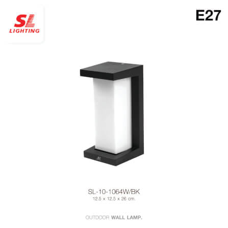 ไฟผนังภายนอก SL LIGHTING 1064 E27 สีดำ_2