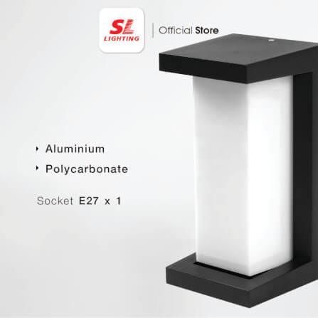 ไฟผนังภายนอก SL LIGHTING 1064 E27 สีดำ_3