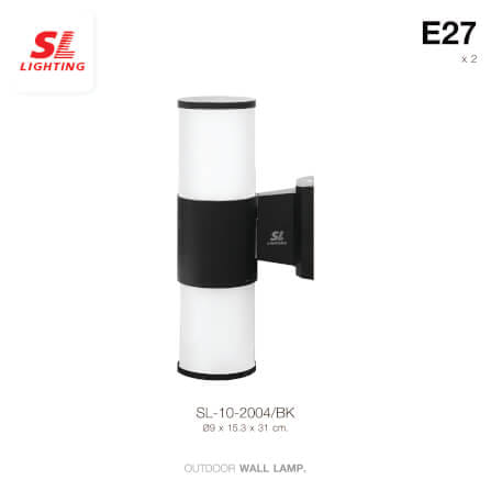 ไฟผนังภายนอก SL LIGHTING 2004 E27 สีดำ_3