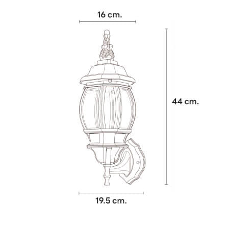 ไฟผนังภายนอก SL LIGHTING 20623W E27 สีดำ_3