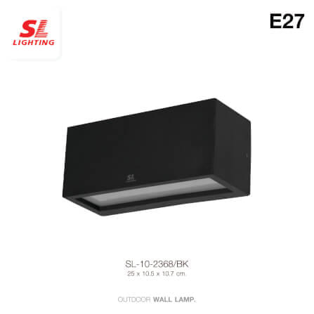 ไฟผนังภายนอก SL LIGHTING 2368 E27 สีดำ_1