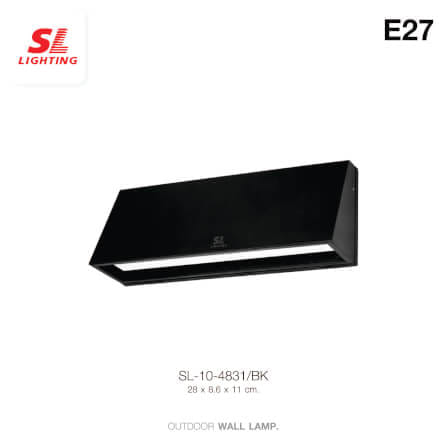 ไฟผนังภายนอก SL LIGHTING 4831 E27 สีดำ_1