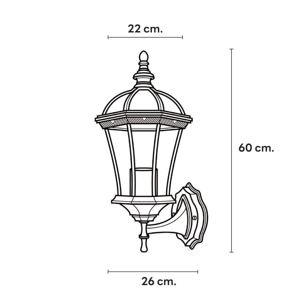 ไฟผนังภายนอก SL LIGHTING 5051W E27 สีดำ