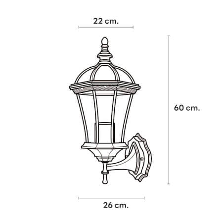 ไฟผนังภายนอก SL LIGHTING 5051W E27 สีดำ_2