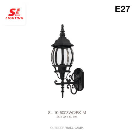 ไฟผนังภายนอก SL LIGHTING 5003WC E27 สีดำ_2