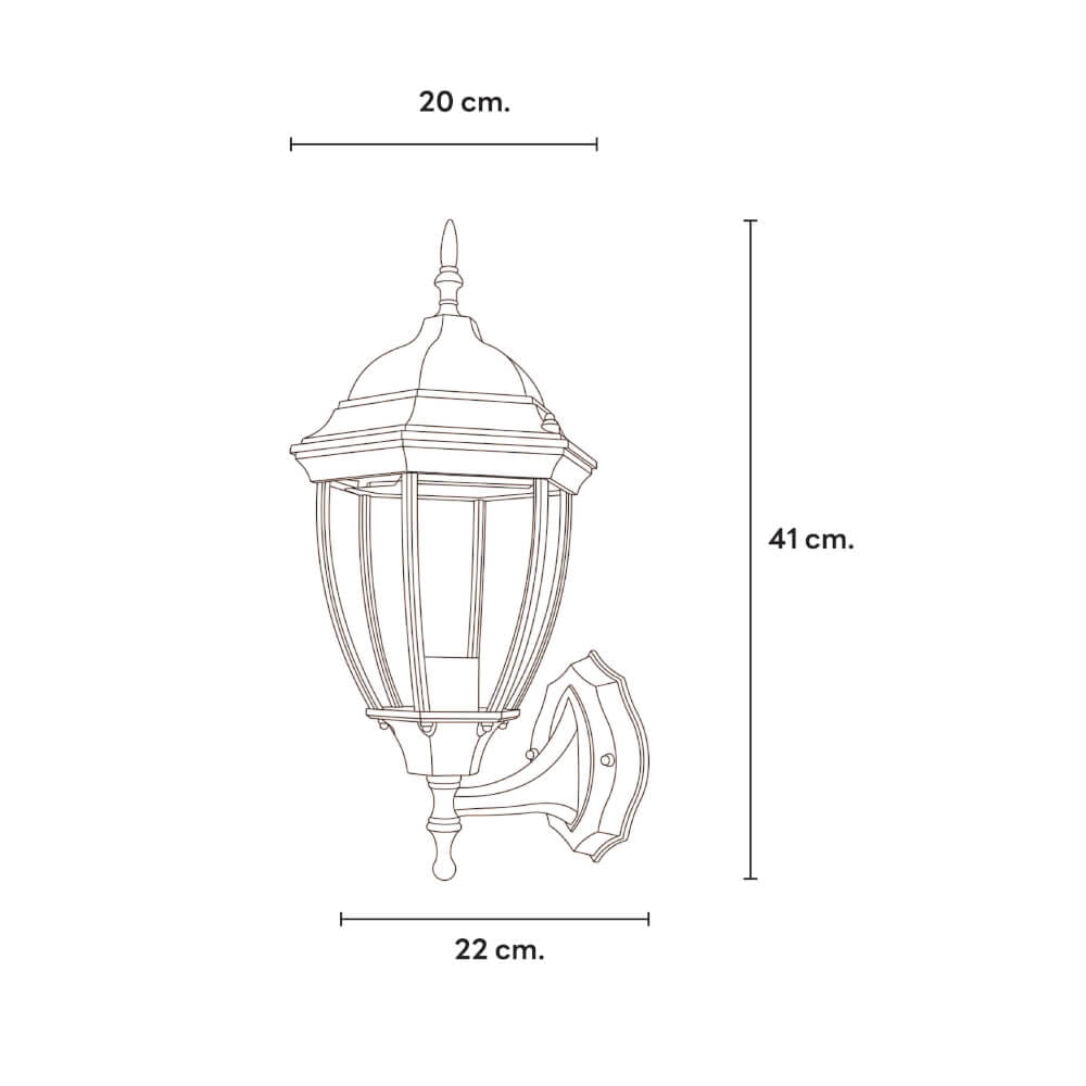 ไฟผนังภายนอก SL LIGHTING 5018W E27 สีดำ_2