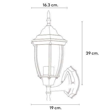 ไฟผนังภายนอก SL LIGHTING 5018W E27 สีดำ_2